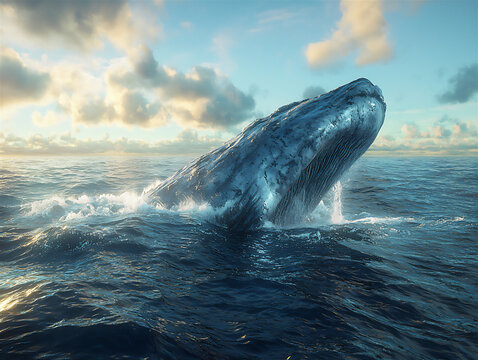  leviathan rising from the ocean