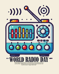World Radio Day Music Day Social Media Post Banner Template