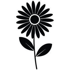 Beautiful Daisy Flower Vector – Simple Floral Illustration, Silhouette vector file of a Elegant Daisy Flower 