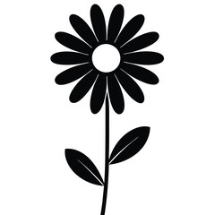 Beautiful Daisy Flower Vector – Simple Floral Illustration, Silhouette vector file of a Elegant Daisy Flower 