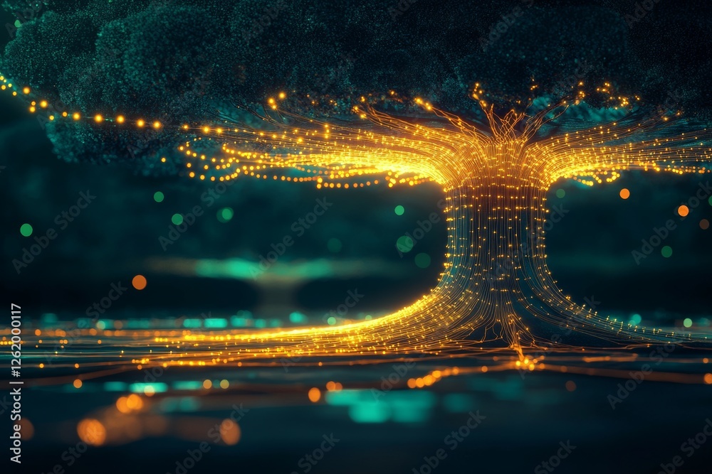 Poster tree of knowledge, interconnectedness, complexity, synaptic activity - these concepts embody a metap