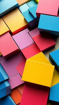 Colorful cubes abstract background, design element