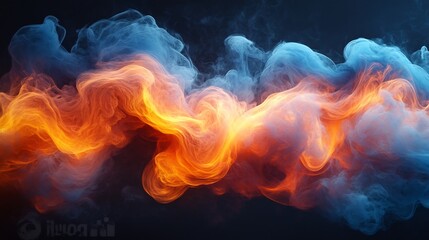 Fototapeta premium Transparent fire ice gradient background with contrasting elements for dynamic branding