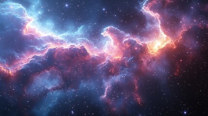 Obraz premium Transparent galaxy background stars and glowing nebulas for sci fi or space related projects