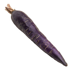 Fresh Purple Yam Vegetable Isolated on Clean White Background