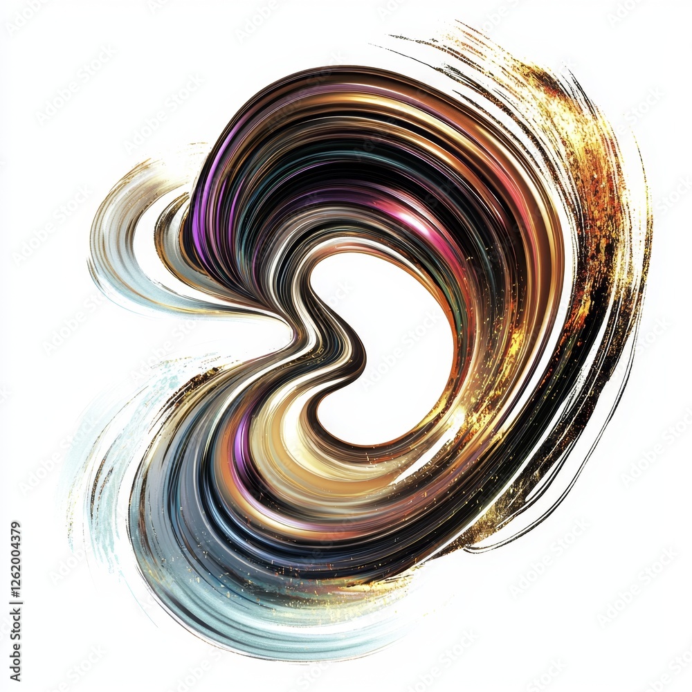 Poster abstract swirling colorful design with vibrant textures and dynamic movement, showcasing a mesmerizi