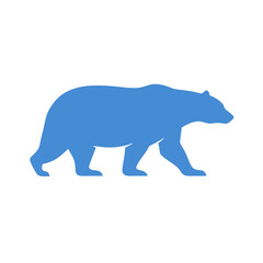 vector illustration of a polar bear walking 