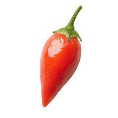 Closeup of a Vibrant Red Goji Berry on White Background