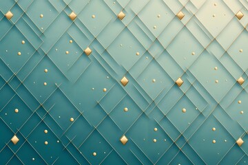 Elegant Geometric Patterns with Green and Gold Gradients Creating Striking Visual Depth