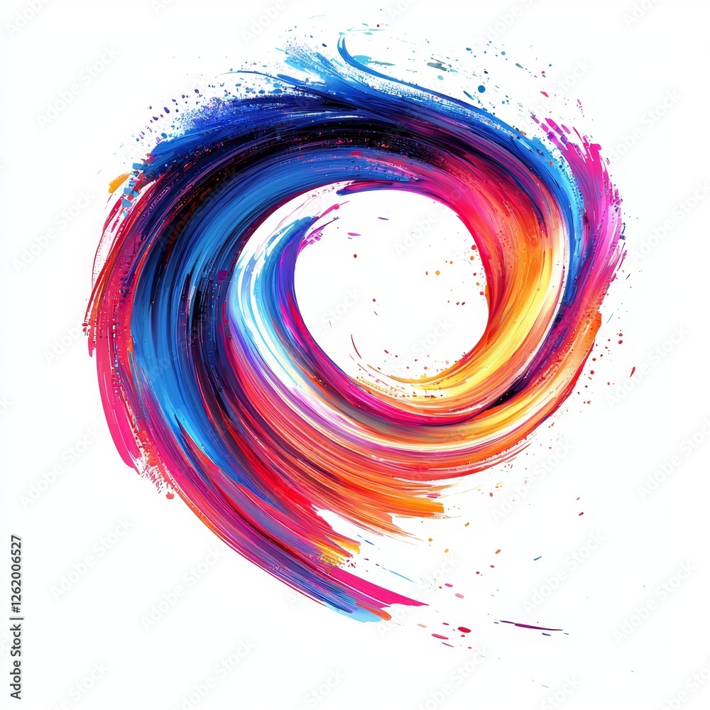 Wall mural vibrant swirl of colorful abstract paint with dynamic flow and motion representing creativity and ar