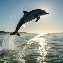 Obraz premium dolphin jumping out of the water