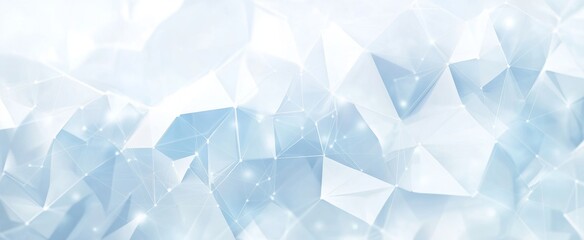 Abstract Blue Crystal Background, Glowing Light, Web Design