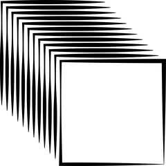 Square line shapes. Geometric elements