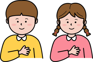 자기소개 하는 어린이 친구