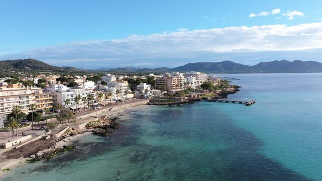 4K Cinematic Drone footage - Cala Millor - Mallorca - Spain 09