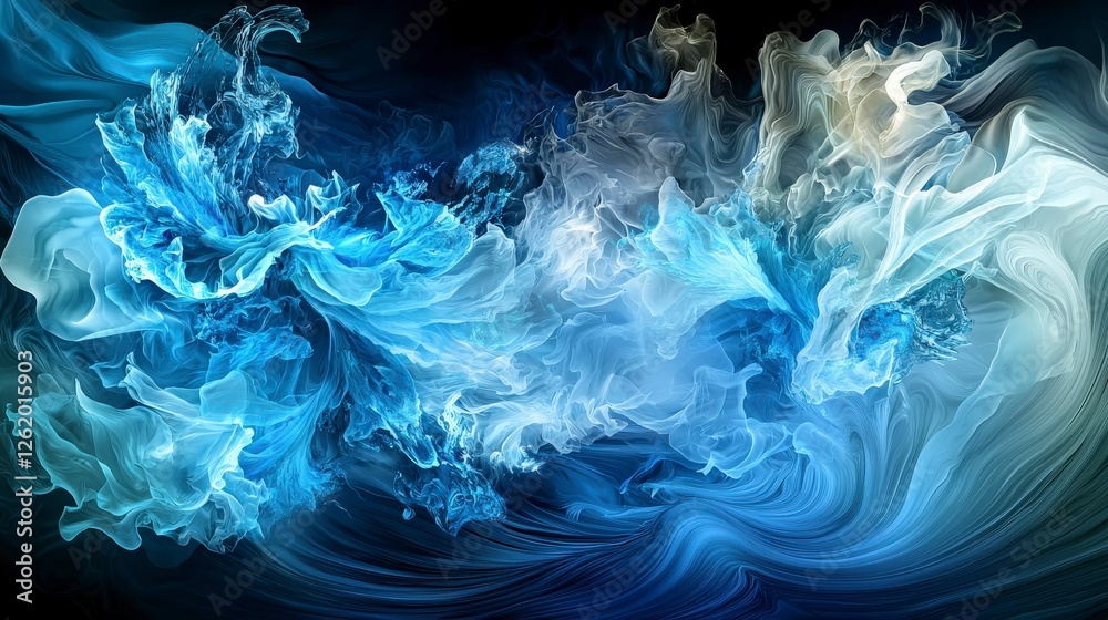 Leinwandbilder fluid motion and subtle textures in ocean waves abstract art digital design serene atmosphere close-