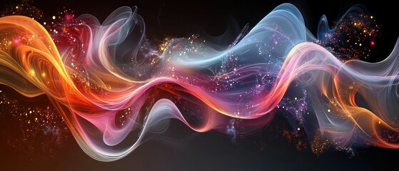 Abstract swirling light energy cosmic dance