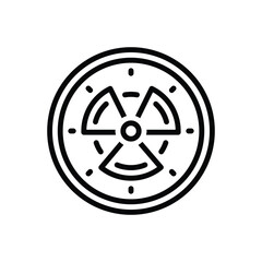 Black line icon for toxic