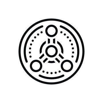 Black line icon for chemical weapon