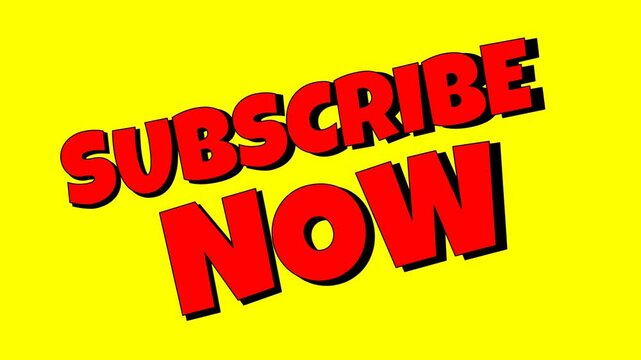 subscribe now promotion Animation with Green Screen Background 