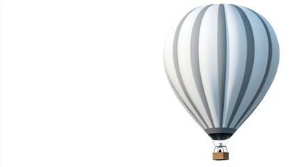 Obraz premium a hot air balloon ride over a scenic countryside, breathtaking summer adventure, isolated on white background