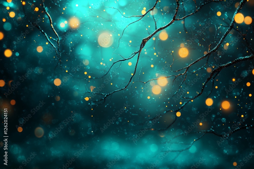 Poster tree of knowledge, interconnectedness, complexity, synaptic activity symbolize a metaphorical repres