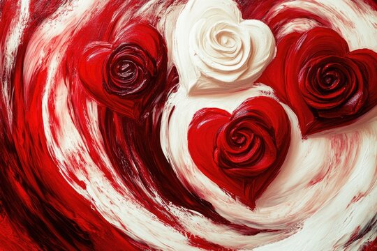 A vibrant and artistic representation of a heart, symbolizing love and passion.