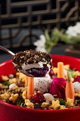 Quinoa, Oreo, Fruit and Vegetable Cream, Purple Potato Thousand Layer Cake