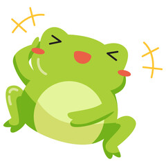 laugh green frog