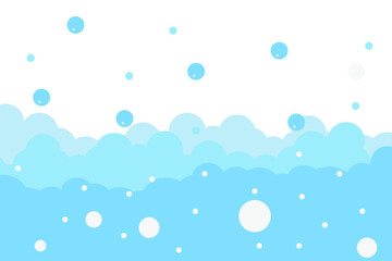 Cartoon soap bubble blue background	