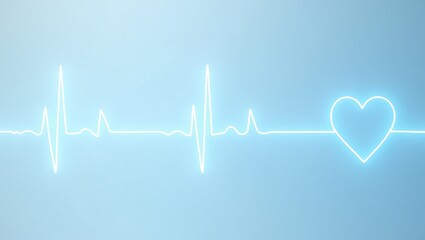 Glowing ECG Heartbeat Line Forming a Heart for National Doctors' Day Tribute