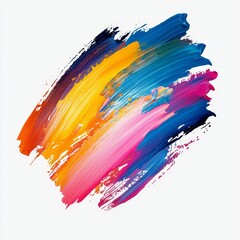 Vibrant Abstract Colorful Stroke of Paint Creating Dynamic Texture and Movement in Artistic Composition for Creative Projects and Design Work