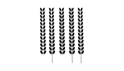 vector laurel leaves, Black circular laurel olive branches, wreaths and branches with leaves. Hand drawing laurel wreaths and branches collection. Laurels wreaths.
