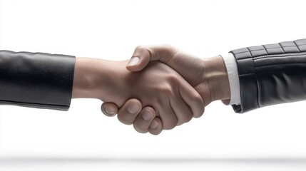 Close-Up Handshake: Two Hands Clasped in Agreement