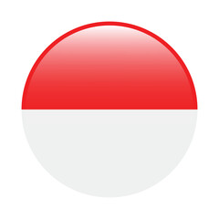 Indonesia flag circle icon vector illustration design