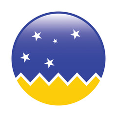 Magellan-chilean Antarctic Region flag circle icon vector illustration design