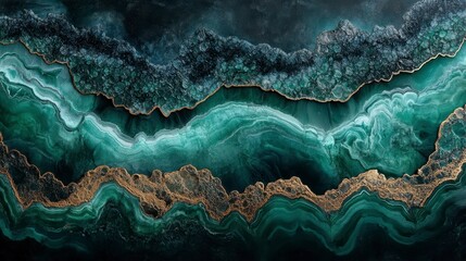 Teal gold agate stone texture background