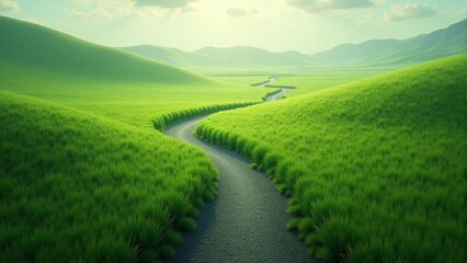 Serene Green Path