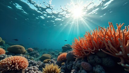 coral bleaching, coral reef, underwater, marine life, ocean, climate change, environmental damage, dying coral, global warming, reef ecosystem, marine conservation, biodiversity loss, coral degradatio