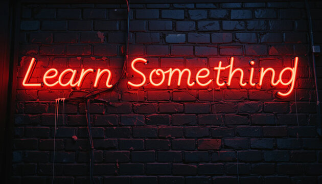 Neon Sign with Motivational Message