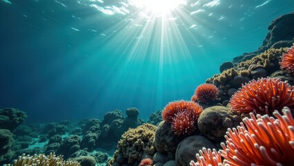 coral bleaching, coral reef, underwater, marine life, ocean, climate change, environmental damage, dying coral, global warming, reef ecosystem, marine conservation, biodiversity loss, coral degradatio