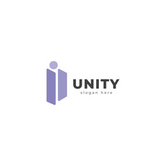unity logo abstract, logo People and community, Logo for Teams or Groups