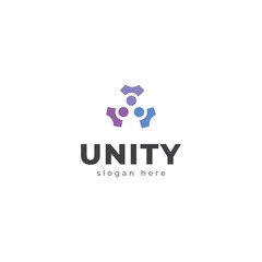 unity logo abstract, logo People and community, Logo for Teams or Groups