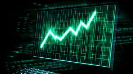 Business curve graph illustration, background
