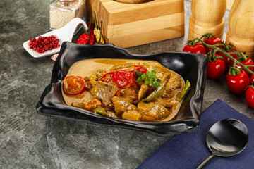 Yellow THai curry with beef