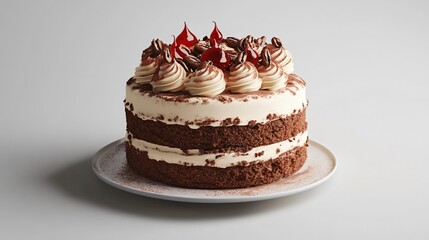 Ultra-Realistic Hyper-Detailed Tiramisu Cake Visual