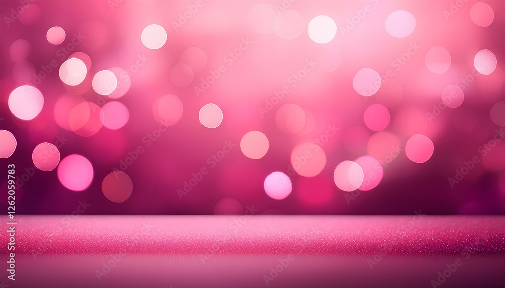 Poster pink bokeh background with copy space.