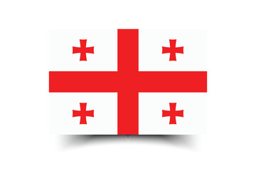 Obraz premium Georgia flag. Flag of Georgia. The official ratio. Flag icon. Standard color. Standard size. A rectangular flag. Computer illustration. Digital illustration. Vector illustration.