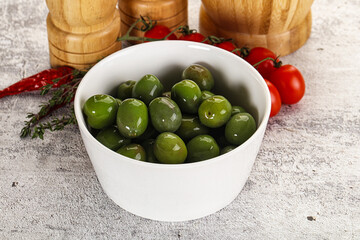 Green marinated Italian Selezione olives