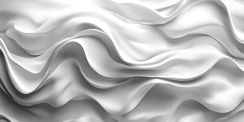 Obraz premium Abstract white fabric waves, elegant flow, background texture, design element